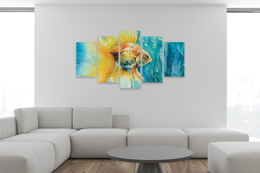 Πίνακας σε καμβά για χώρο που μπορεί να προορίζεται για διακόσμηση, αφηρημένο στυλ, με μοντέρνα διακόσμηση.