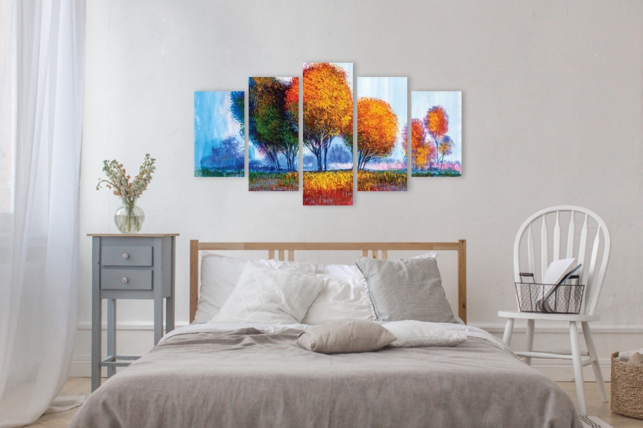 Πίνακας σε καμβά για το σαλόνι, με αφηρημένο σχέδιο, σε μοντέρνο στυλ διακόσμησης.