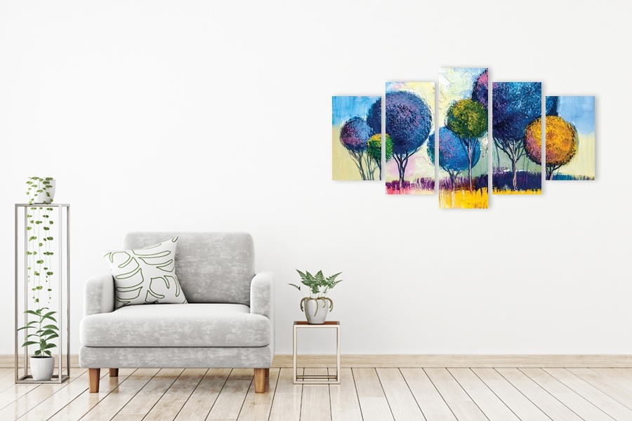 Πίνακας σε καμβά με αφηρημένα σχέδια, ιδανικός για μοντέρνο χώρο, στυλ διακόσμησης minimal.