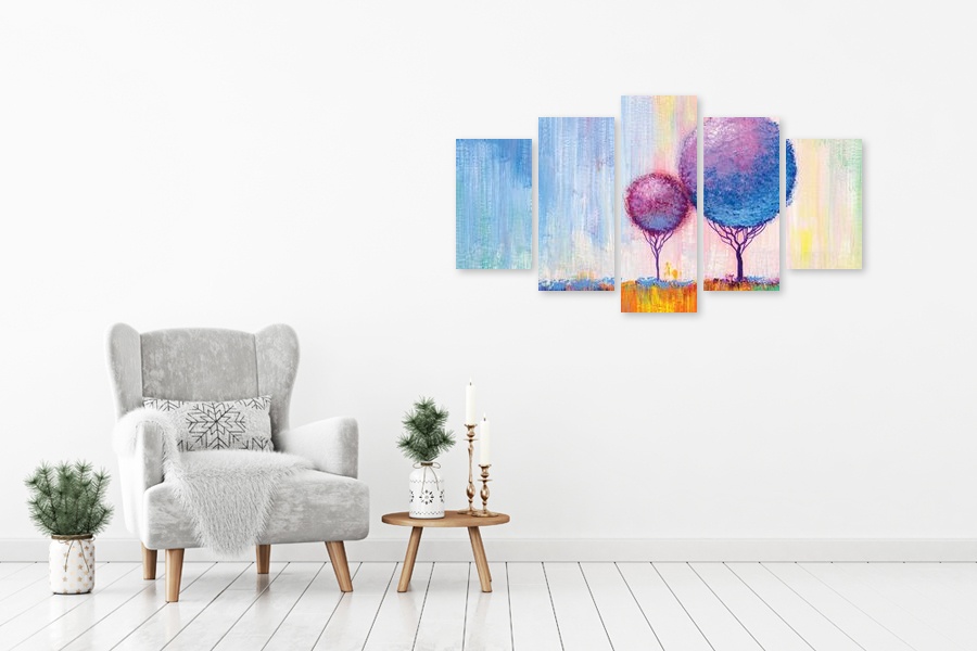 Πίνακας σε καμβά για χώρο που μπορεί να προορίζεται, με αφηρημένο στυλ και μοντέρνα διακόσμηση.