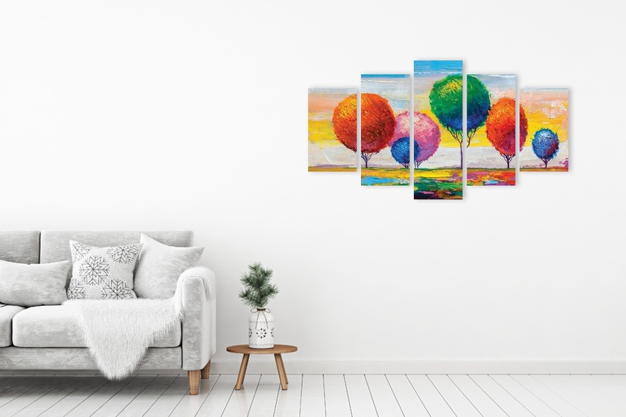 Πίνακας σε καμβά για σαλόνι, με αφηρημένα σχέδια, σε μοντέρνο στυλ διακόσμησης.