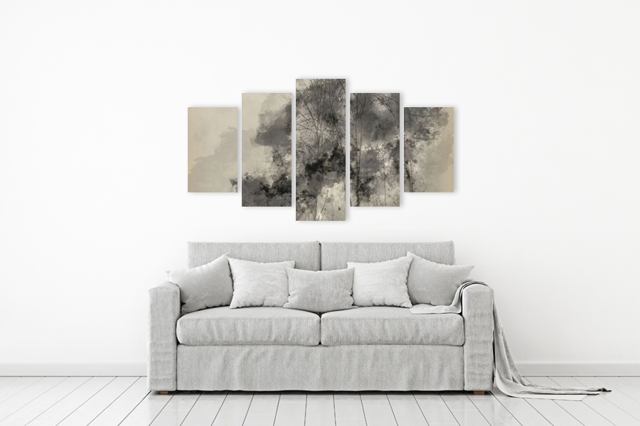 Πίνακας σε καμβά για χώρο που μπορεί να προορίζεται για σαλόνι, με τοπία και φύση, σε μοντέρνο στυλ διακόσμησης.