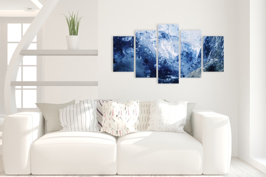 Πίνακας σε καμβά για χώρο που μπορεί να προορίζεται, τοπίο με φύση, αφηρημένο στυλ, μοντέρνα διακόσμηση.