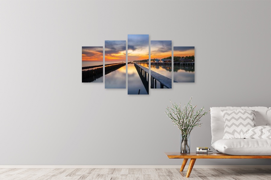 Πίνακας σε καμβά για χώρο που μπορεί να προορίζεται, τοπίο με αφηρημένο στυλ, μοντέρνα διακόσμηση.