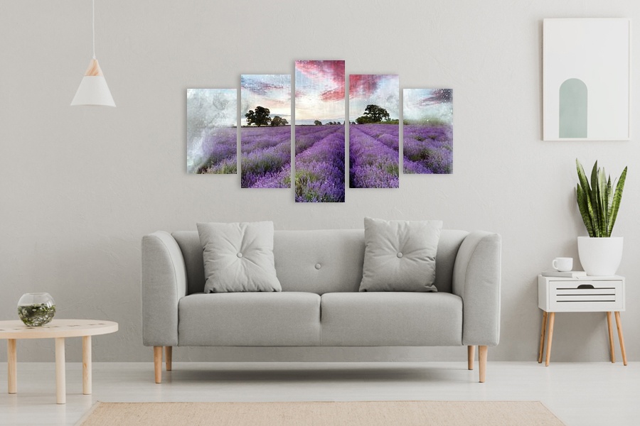 Πίνακας σε καμβά για διακόσμηση χώρου, τοπίο με φύση, αφηρημένο στυλ, μοντέρνα διακόσμηση.