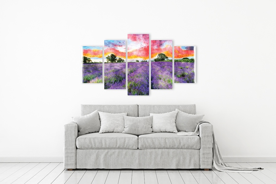 Πίνακας σε καμβά για χώρο που μπορεί να προορίζεται, τοπίο φύσης, αφηρημένο στυλ, μοντέρνα διακόσμηση.