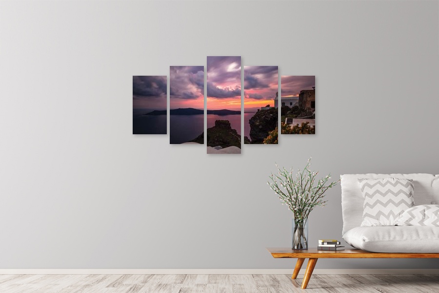 Πίνακας σε καμβά τοπίου, με φυσικό θέμα, μοντέρνο στυλ, κατάλληλος για το σαλόνι.