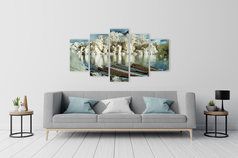 Πίνακας σε καμβά για χώρο που μπορεί να προορίζεται, με τοπίο και φύση, ρεαλιστικό στυλ, μοντέρνα διακόσμηση.