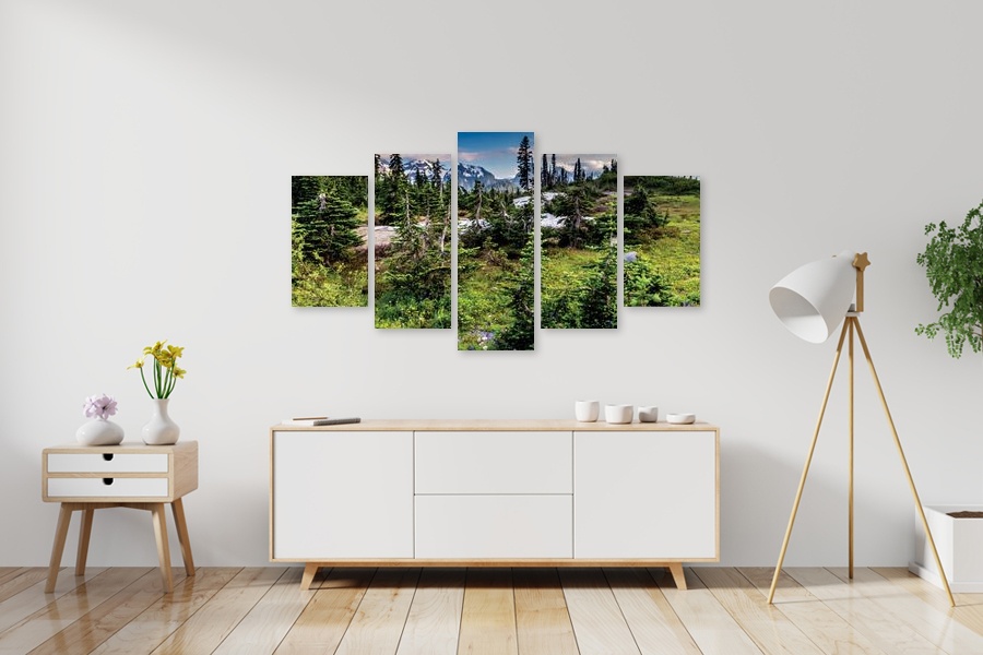 Πίνακας σε καμβά για χώρο που μπορεί να προορίζεται για τοπίο, με θέμα τη φύση, σε ρεαλιστικό και μοντέρνο στυλ διακόσμησης.