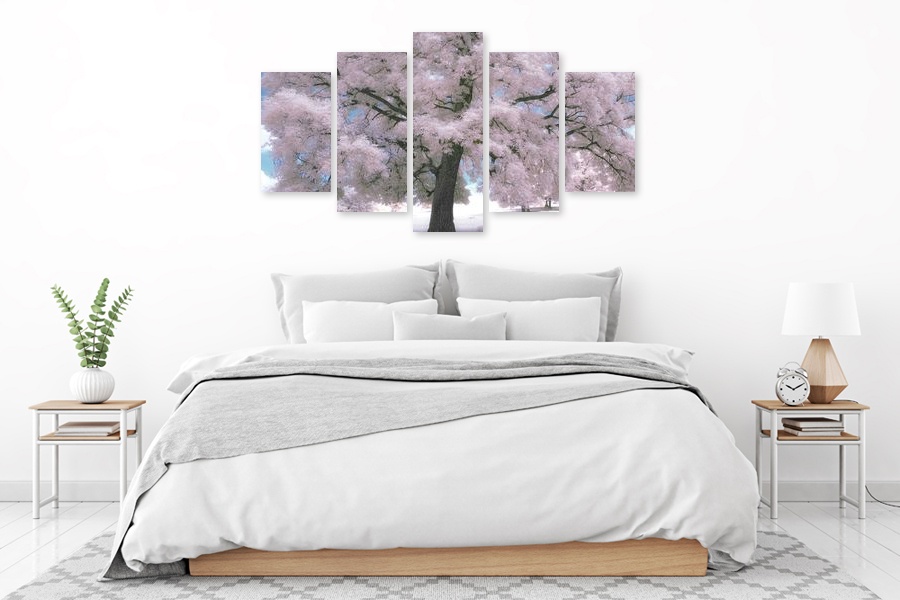 Πίνακας σε καμβά για χώρο που μπορεί να προορίζεται για σαλόνι, με τοπίο φυσικής ομορφιάς, αφηρημένο στυλ και μοντέρνα διακόσμηση.