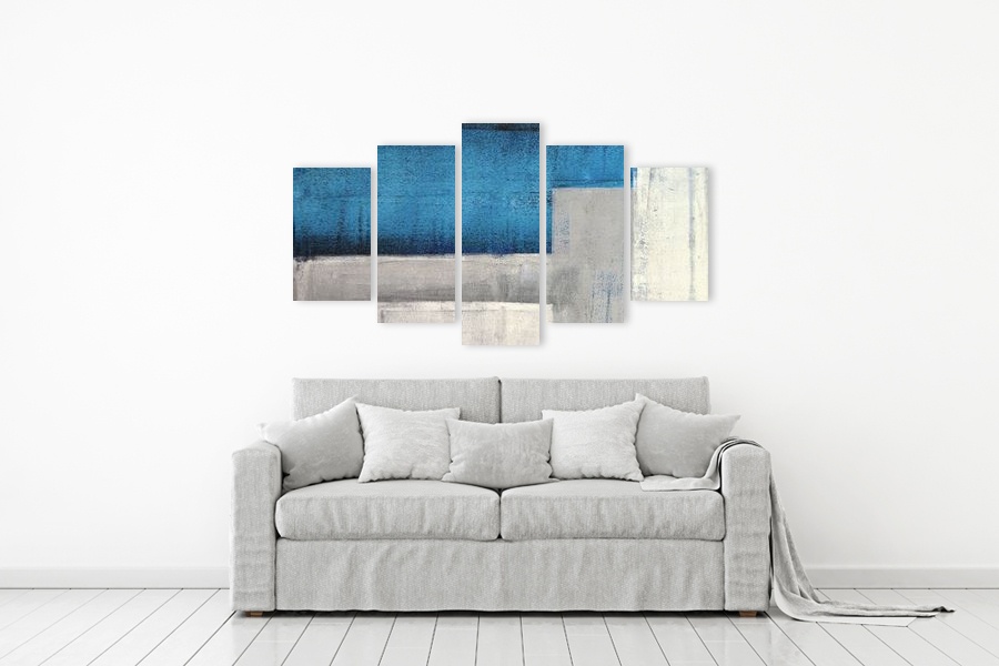 Πίνακας σε καμβά για χώρο που μπορεί να προορίζεται, με αφηρημένα σχέδια και μοντέρνα στυλ διακόσμησης.