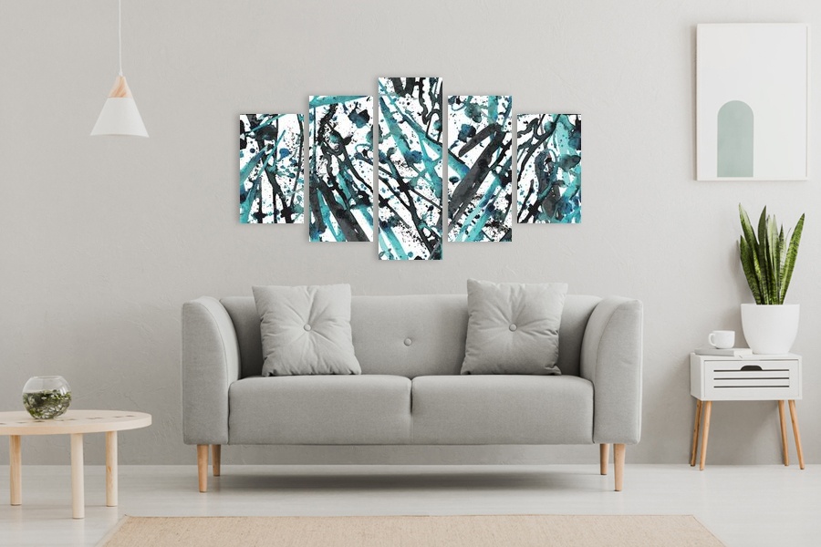 Πίνακας σε καμβά για μοντέρνο χώρο, άγνωστος καλλιτέχνης, με αφηρημένο θέμα σε στυλ διακόσμησης.