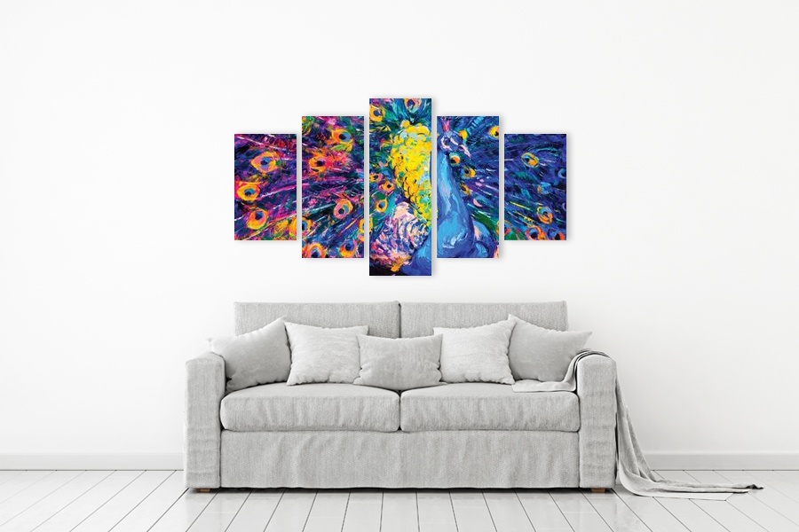 Πίνακας σε καμβά για χώρο που μπορεί να προορίζεται, με αφηρημένα σχέδια και μοντέρνο στυλ διακόσμησης.