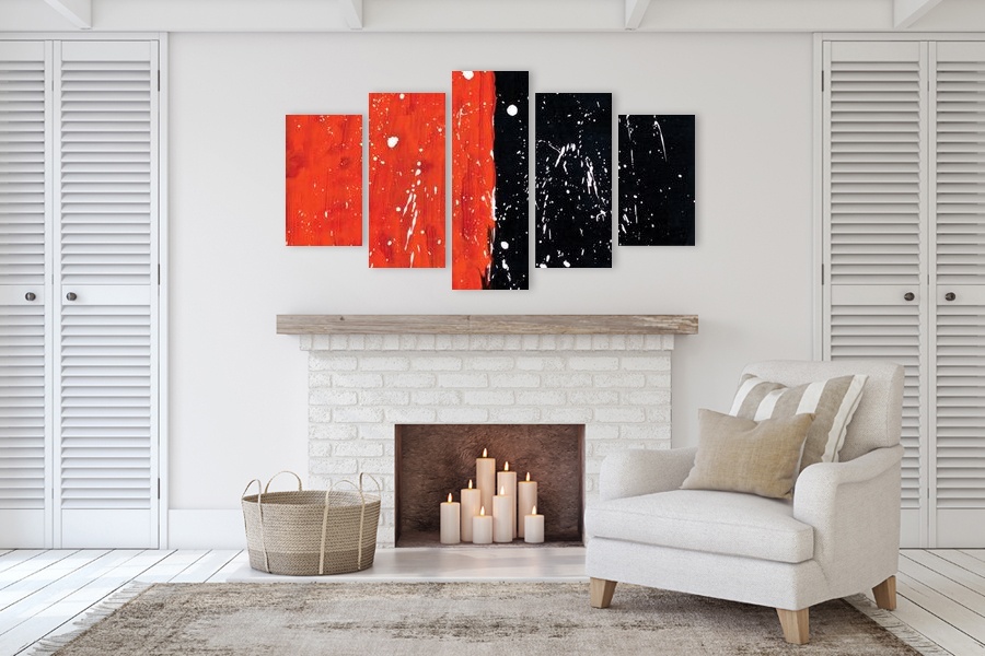 Πίνακας σε καμβά για χώρο που μπορεί να προορίζεται, αφηρημένο στυλ με minimal διακόσμηση.