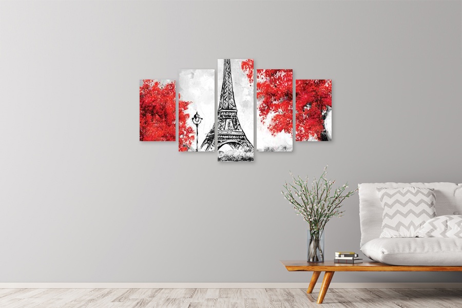 Πίνακας σε καμβά για μοντέρνο χώρο με αφηρημένα σχέδια, ιδανικός για διακόσμηση.