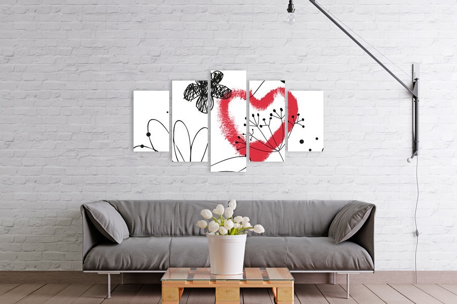 Πίνακας σε καμβά με αφηρημένο σχέδιο, ιδανικός για μοντέρνο χώρο, με τίτλο 'PAIZ-395'.