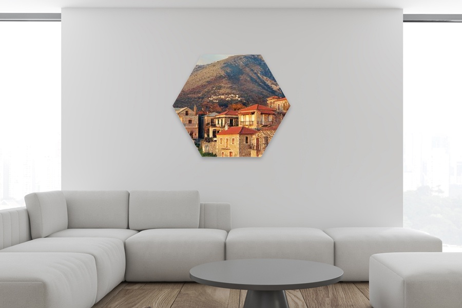 Πίνακας σε καμβά για τοίχο, τοπίο φύσης, με αφηρημένο στυλ, κατάλληλος για μοντέρνο χώρο.