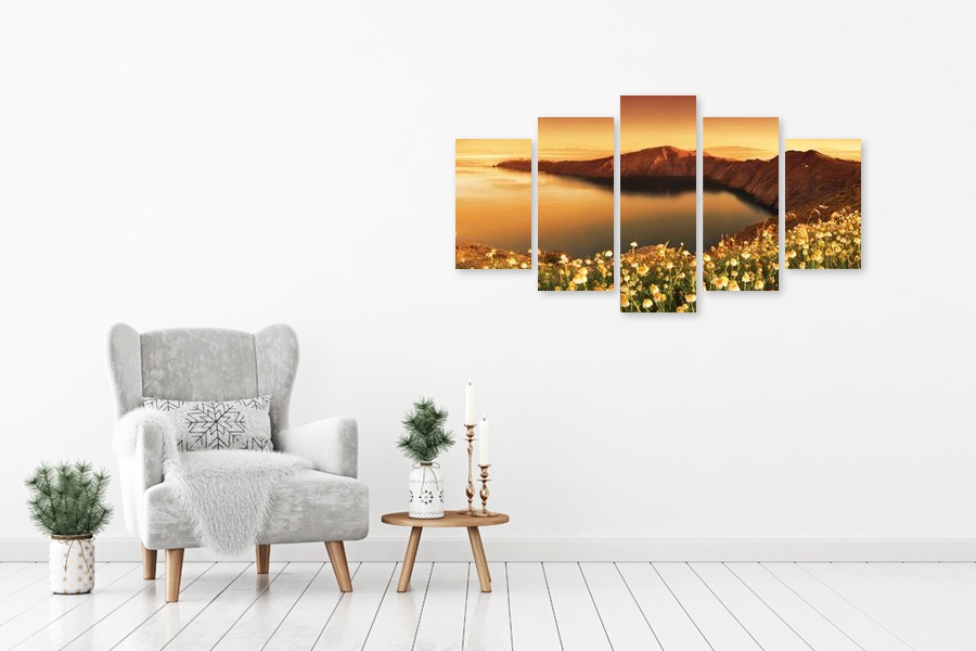 Πίνακας σε καμβά για τοίχο με τοπίο, αφηρημένο στυλ, ιδανικός για μοντέρνα διακόσμηση.