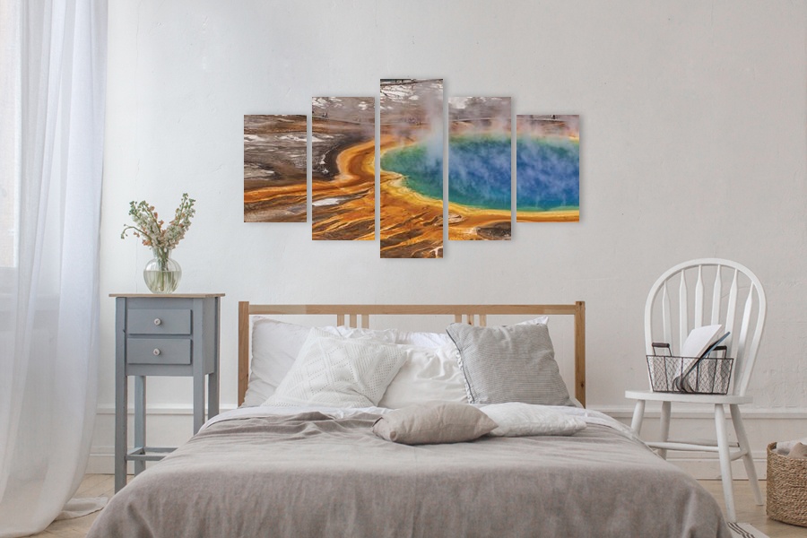 Πίνακας σε καμβά για χώρο που μπορεί να προορίζεται για καθιστικό, τοπίο με φυσικές σκηνές, αφηρημένο στυλ, μοντέρνα διακόσμηση.