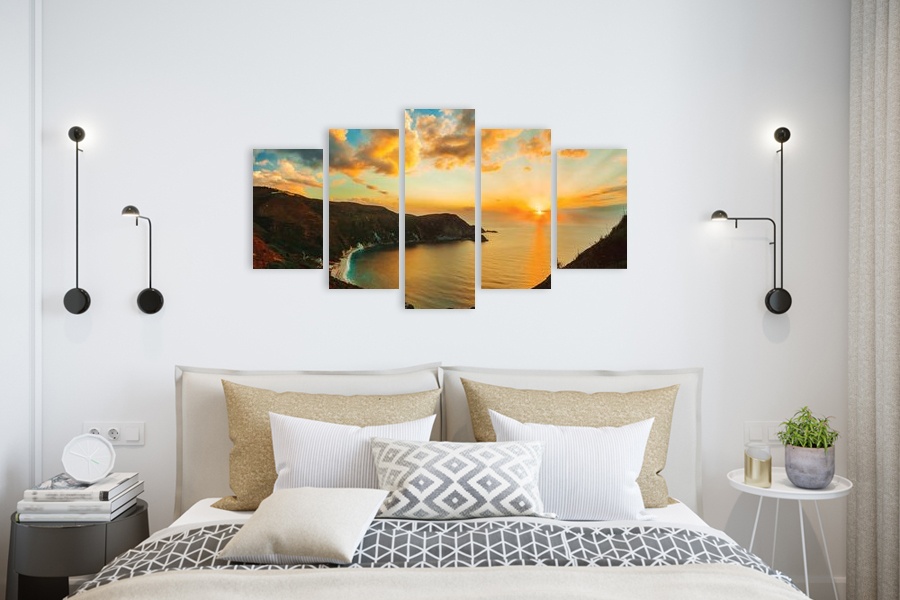 Πίνακας σε καμβά για σαλόνι με φυσικό τοπίο, αφηρημένο στυλ, ιδανικός για μοντέρνα διακόσμηση.