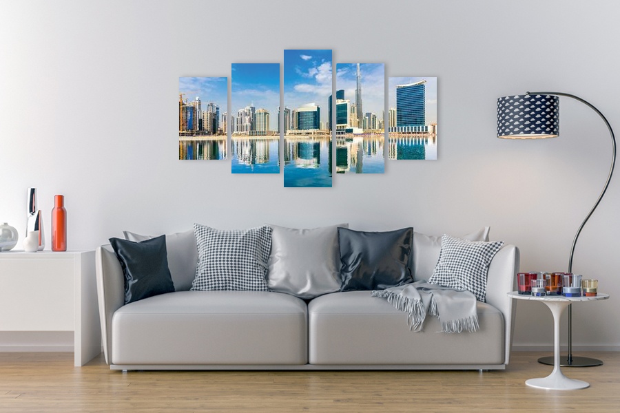 Πίνακας σε καμβά για χώρο που μπορεί να προορίζεται για τοπία και φύση, στυλ αφηρημένο και μοντέρνο.