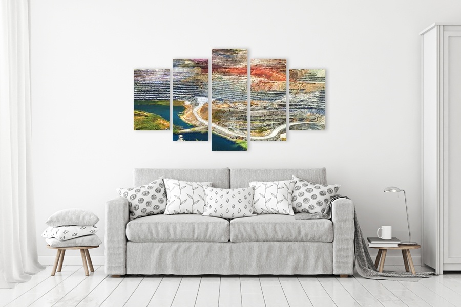 Πίνακας σε καμβά τοπίου, μοντέρνος στυλ, ιδανικός για χώρους που μπορεί να προορίζονται για σαλόνι.