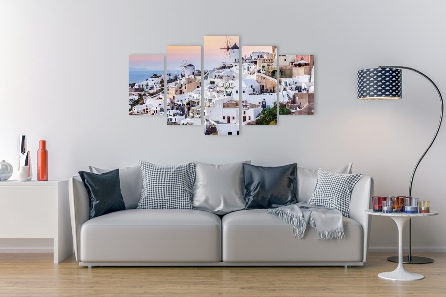 Πίνακας σε καμβά για χώρο που μπορεί να προορίζεται για σαλόνι, τοπίο με φυσικά στοιχεία, μοντέρνο στυλ.