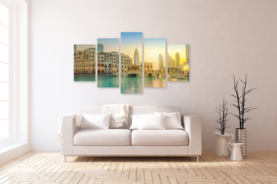 Πίνακας σε καμβά τοπίου, με φύση σε ρεαλιστικό στυλ, ιδανικός για μοντέρνο χώρο.