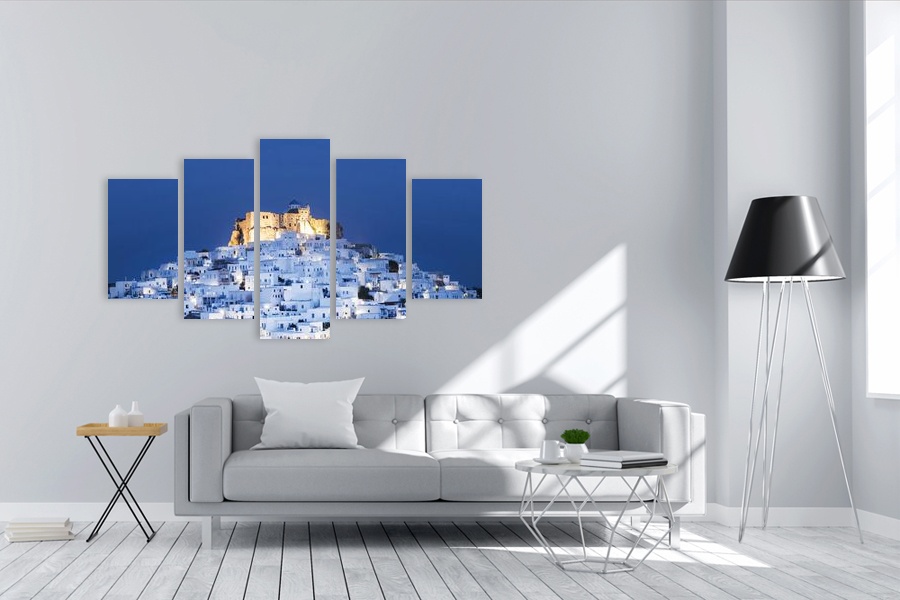 Πίνακας σε καμβά για σαλόνι, με τοπίο και φύση, ρεαλιστικό στυλ, μοντέρνα διακόσμηση.