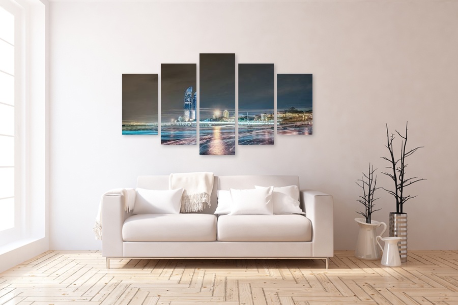 Πίνακας σε καμβά τοπίου, με φυσικά στοιχεία, ρεαλιστικού στυλ, ιδανικός για μοντέρνα διακόσμηση.