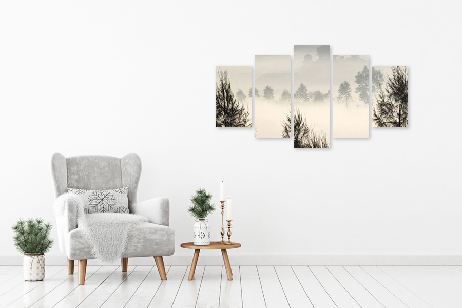 Πίνακας σε καμβά για εσωτερικό χώρο, τοπίο φύσης, με αφηρημένο στυλ και μοντέρνα διακόσμηση.