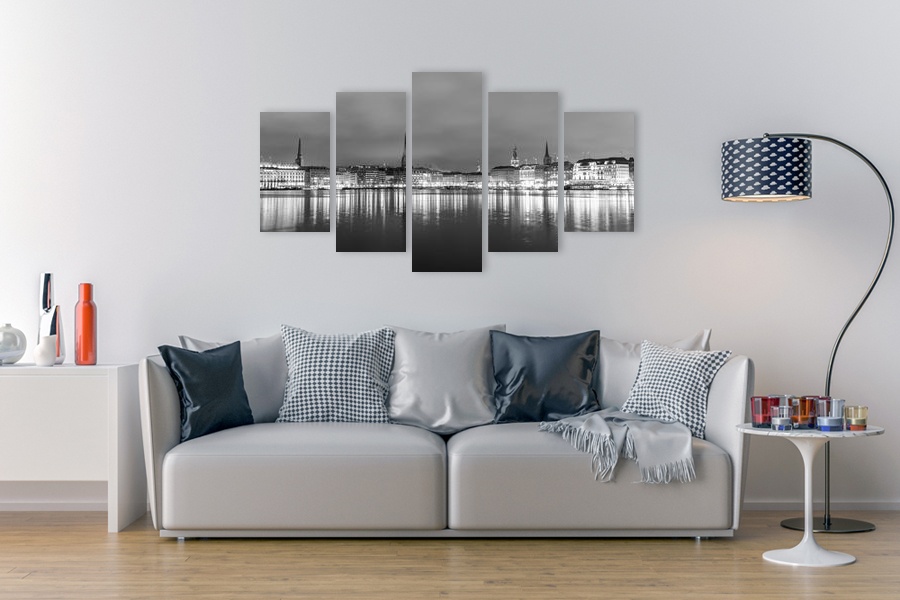 Πίνακας σε καμβά τοπίου, με φυσικό θέμα, κατάλληλος για μοντέρνο χώρο.