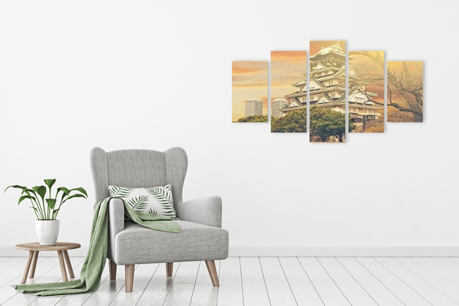 Πίνακας σε καμβά για χώρο που μπορεί να προορίζεται για σαλόνι, με τοπίο και φύση, σε ρεαλιστικό στυλ και μοντέρνα διακόσμηση.