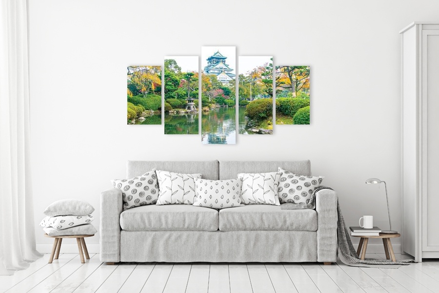 Πίνακας σε καμβά για χώρο που μπορεί να προορίζεται για σαλόνι, τοπίο με φυσικά στοιχεία, σε μοντέρνο και αφηρημένο στυλ.