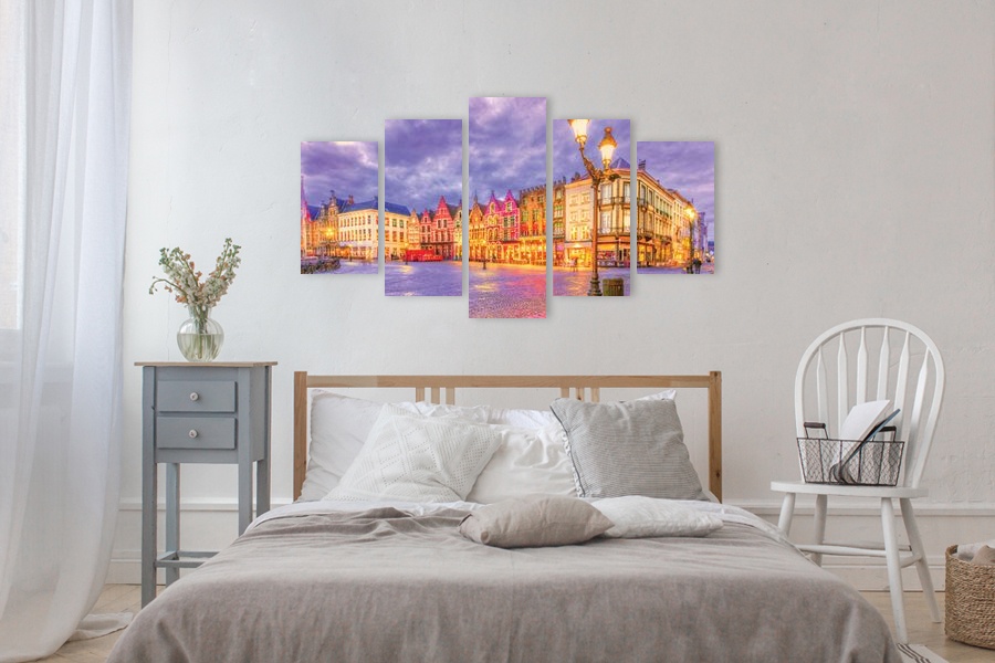 Πίνακας σε καμβά τοπίου με φύση, ρεαλιστικό στυλ, ιδανικός για μοντέρνα διακόσμηση.