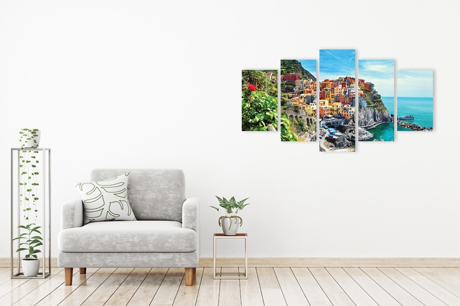 Πίνακας σε καμβά για χώρο που μπορεί να προορίζεται για σαλόνι, τοπίο με φυσικά στοιχεία, σε ρεαλιστικό και μοντέρνο στυλ διακόσμησης.