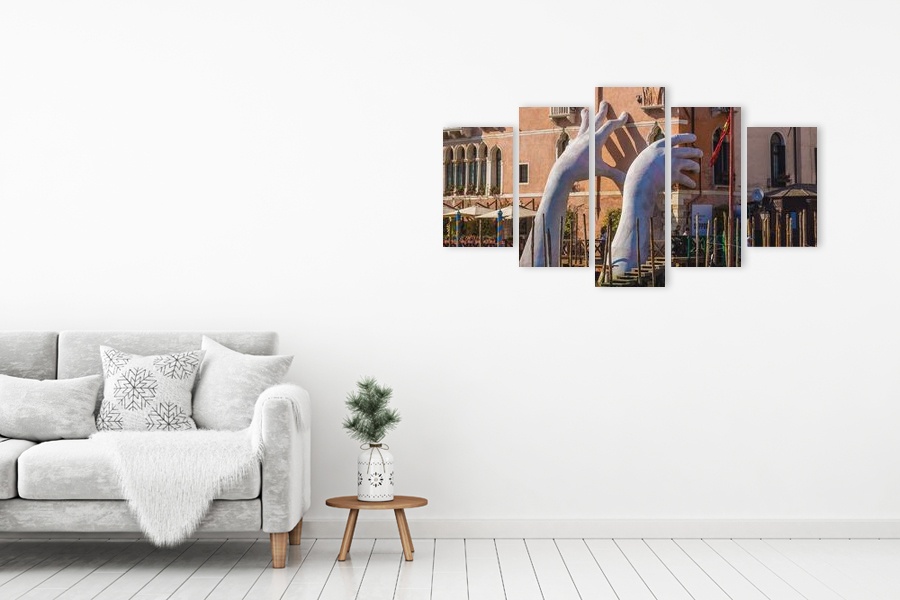 Πίνακας σε καμβά με τοπίο και φυσικά στοιχεία, μοντέρνος στυλ διακόσμησης.