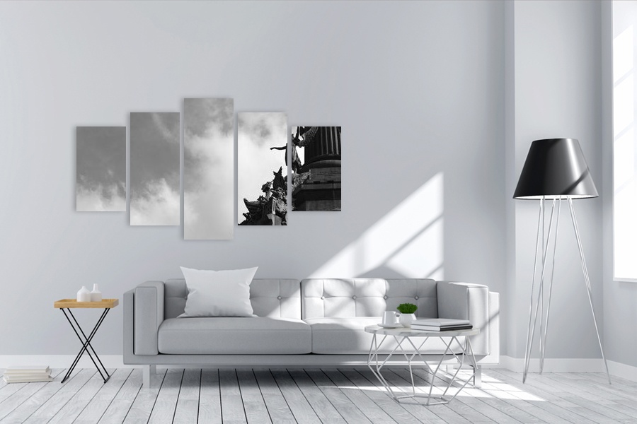 Πίνακας σε καμβά για χώρο που μπορεί να προορίζεται για το σαλόνι, με τοπίο και φυσικά στοιχεία, σε ρεαλιστικό και μοντέρνο στυλ διακόσμησης.