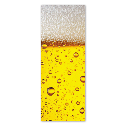 Υφασμάτινο αυτοκόλλητο ψυγείου που απεικονίζει μπύρα με λίγο αφρό . Είναι ανθεκτικό και κολλάει και ξεκολλάει εύκολα.Μπορείτε να μας ζητήσετε να εκτυπωθεί σε ότι διάσταση θέλετε. Το θέμα προσαρμοζεται ανάλογα στη διάσταση που θέλετε.Το παράδειγμα που παρουσιάζουμε στην απομονομένη εικόνα του θέματος αφορά ψυγείο με διάσταση 75cm πλάτος x 200cm ύψος. 