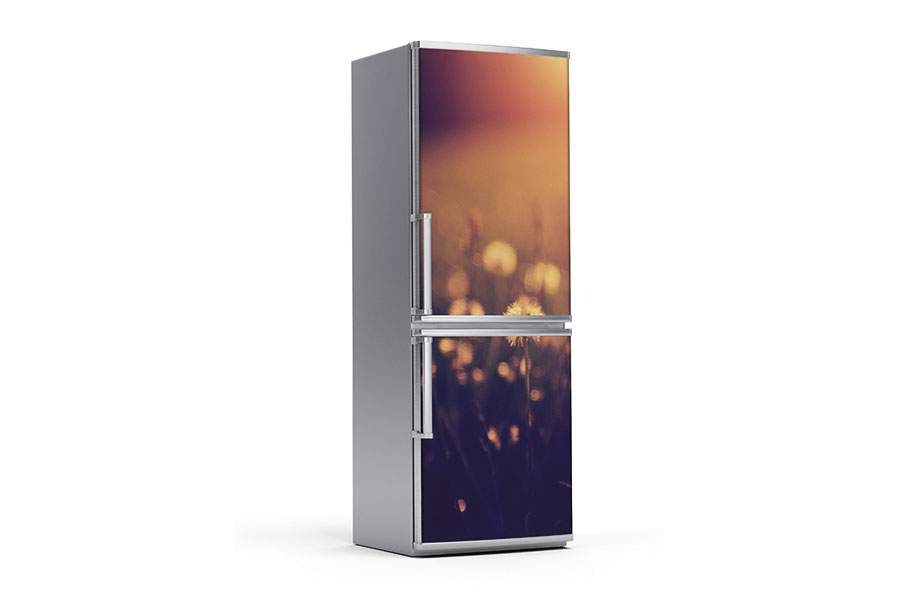 Υφασμάτινο αυτοκόλλητο ψυγείου που απεικονίζει φυτά 