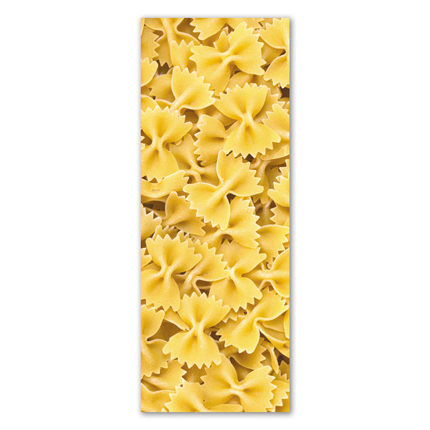 Υφασμάτινο αυτοκόλλητο ψυγείου που απεικονίζει ζυμαρικά φαρφάλε.Είναι ανθεκτικό και κολλάει και ξεκολλάει εύκολα.Μπορείτε να μας ζητήσετε να εκτυπωθεί σε όποιες διαστάσεις θέλετε. Το θέμα προσαρμόζεται αναλογικά στις διαστάσεις που θέλετε.Το παράδειγμα που παρουσιάζουμε στην απομονωμένη εικόνα του θέματος αφορά ψυγείο με διαστάσεις 75cm πλάτος x 200cm ύψος.