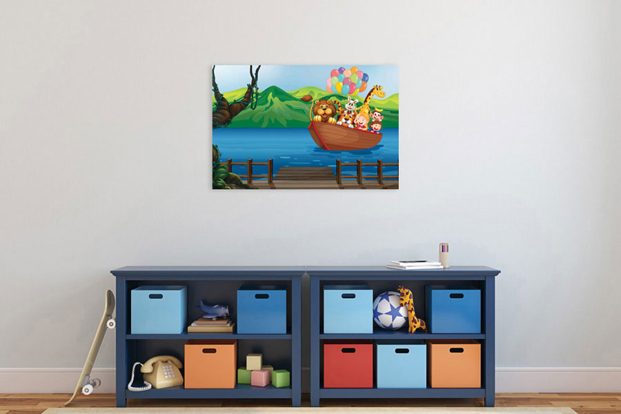 Πίνακας σε καμβά για παιδικό δωμάτιο, με αφηρημένα σχέδια, μοντέρνο στυλ διακόσμησης.