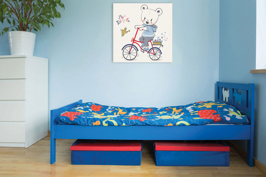 Πίνακας σε καμβά για παιδικό δωμάτιο, με αφηρημένα σχέδια, σε μοντέρνο στυλ διακόσμησης.