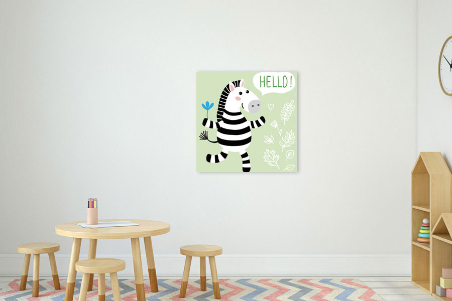 Πίνακας σε καμβά για παιδικό δωμάτιο, με αφηρημένα σχέδια, σε μοντέρνο στυλ διακόσμησης.