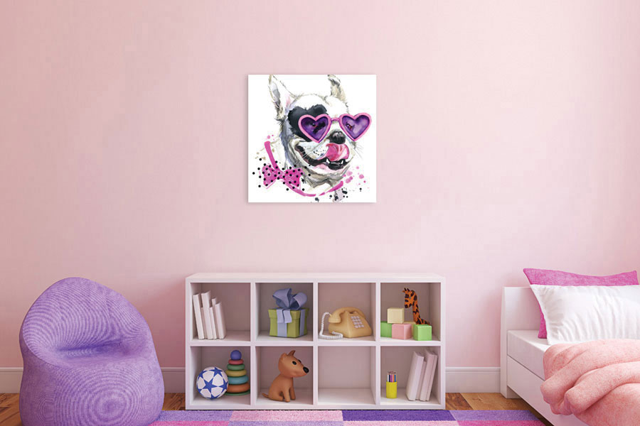 Πίνακας σε καμβά για παιδικό δωμάτιο, με ζωηρά χρώματα και παιδικά θέματα, σε αφηρημένο και μοντέρνο στυλ διακόσμησης.