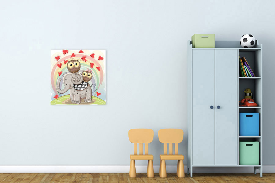 Πίνακας σε καμβά για παιδικό δωμάτιο, με παιδικές εικόνες, μοντέρνο στυλ διακόσμησης.