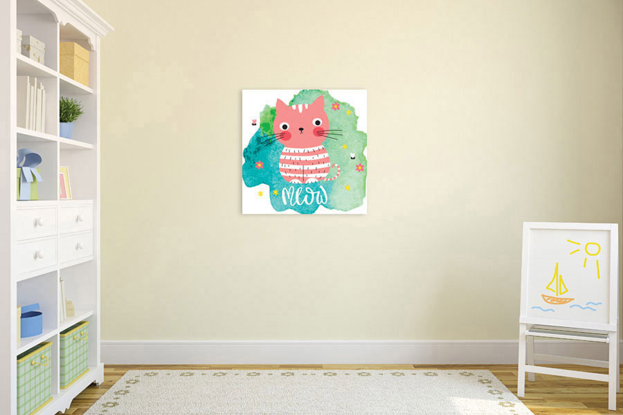 Πίνακας σε καμβά για παιδικό δωμάτιο, με αφηρημένο σχέδιο και μοντέρνο στυλ διακόσμησης.
