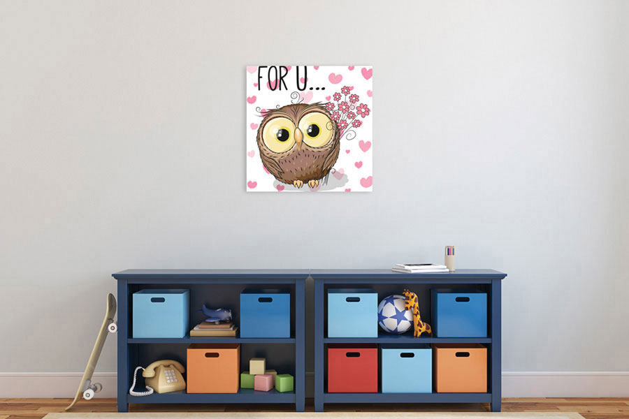 Πίνακας σε καμβά για παιδικό δωμάτιο, θέμα παιδικοί ήρωες, σε αφηρημένο και μοντέρνο στυλ διακόσμησης.