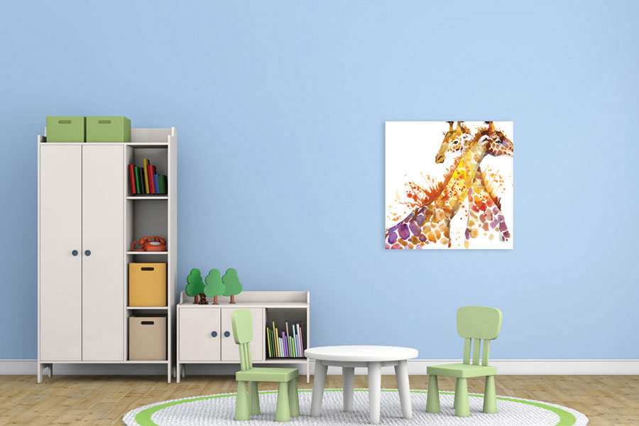 Πίνακας σε καμβά για παιδικό δωμάτιο, με αφηρημένα σχέδια και μοντέρνο στυλ διακόσμησης.