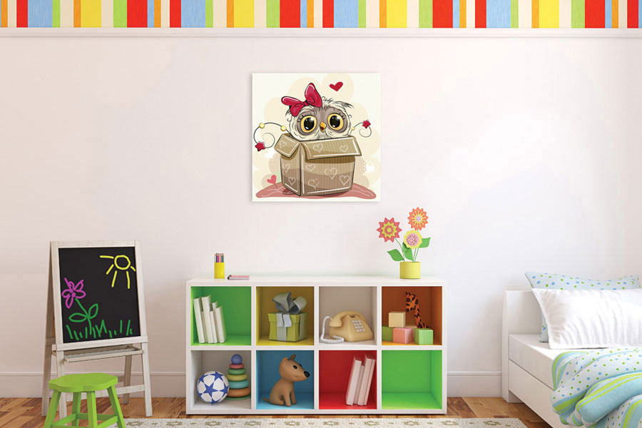 Πίνακας σε καμβά για παιδικό δωμάτιο, με διασκεδαστικά σχέδια, σε μοντέρνο και αφηρημένο στυλ διακόσμησης.